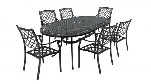 Fiji oval dining Set 7 Piece