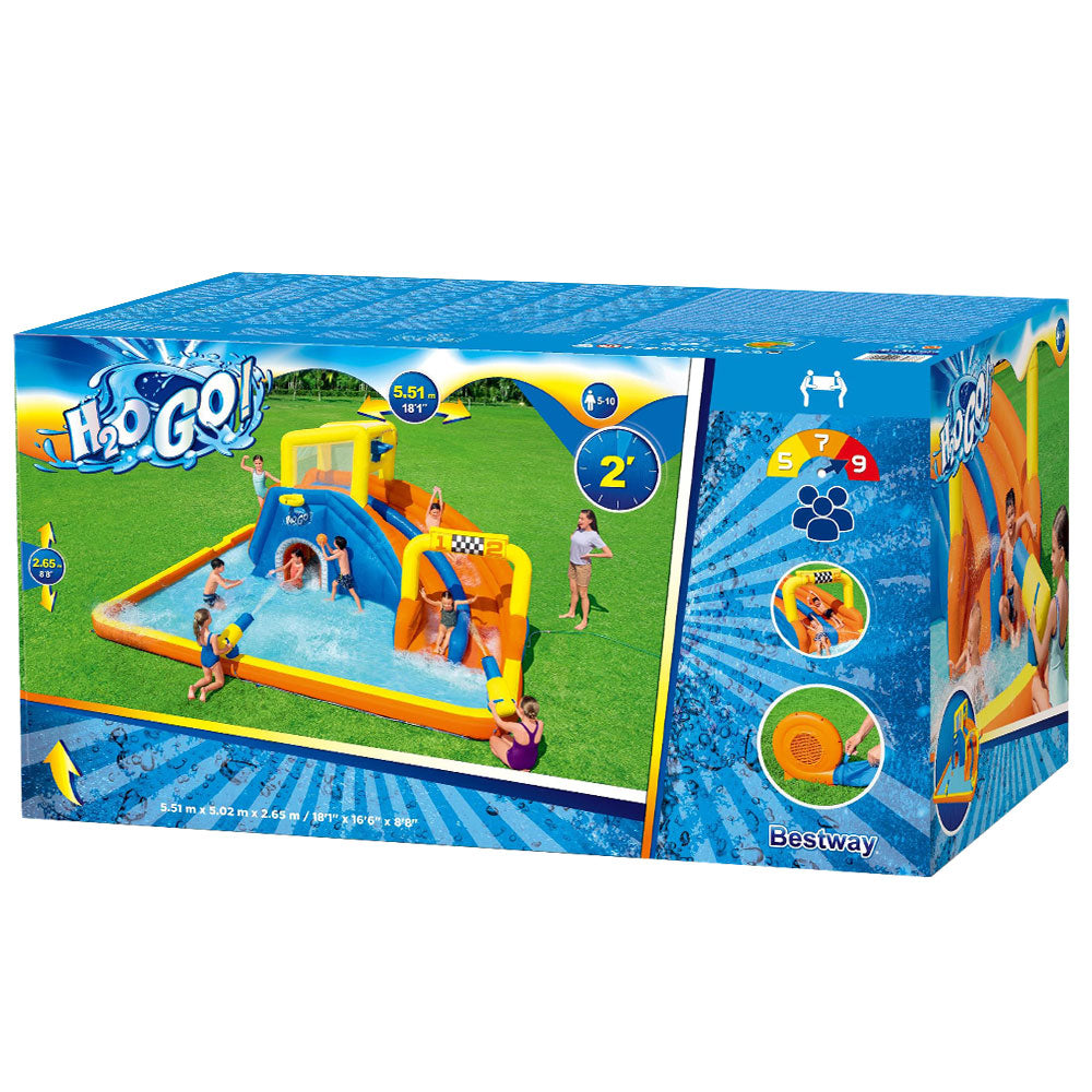 Bestway Inflatable Water Slide Park with Slide & Splash Area –  551x502x265 cm