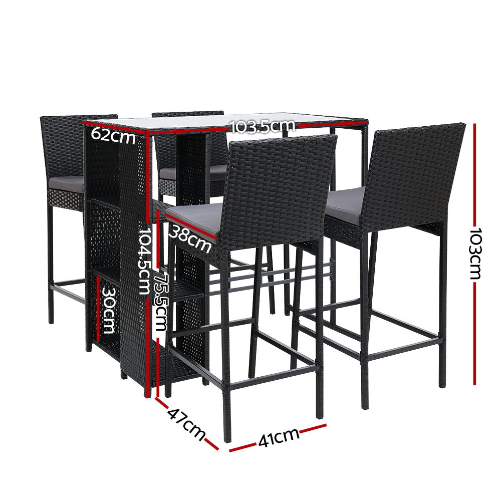 5-Piece Outdoor Bar Set - Gradeon