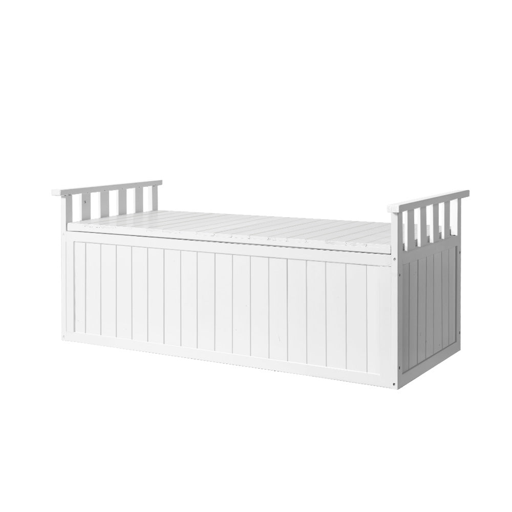 Gardeon 129cm Outdoor Storage Bench Box - XL White