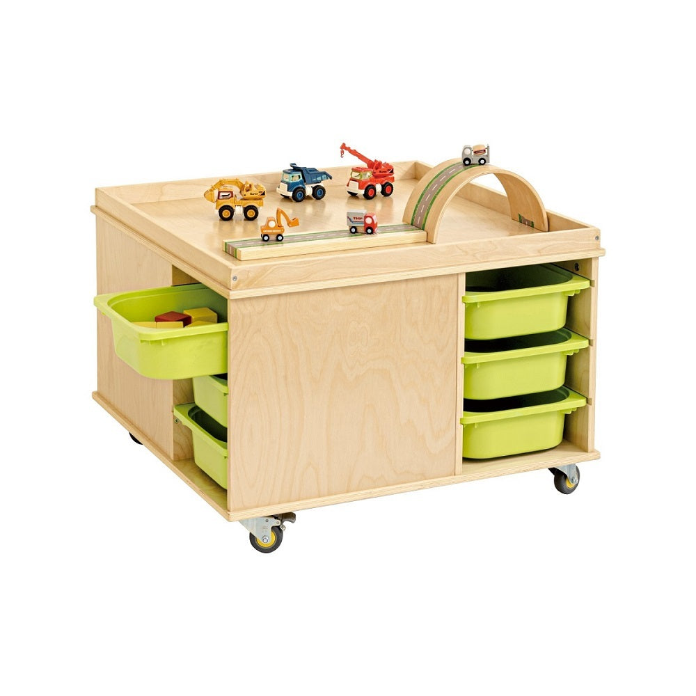 Preschool Activity Play Table with 12 Storage Bins - Jooyes