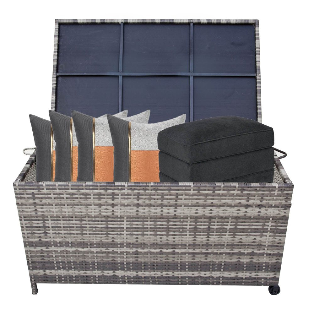 Outdoor PE Wicker Storage Box Garden 320L-Grey