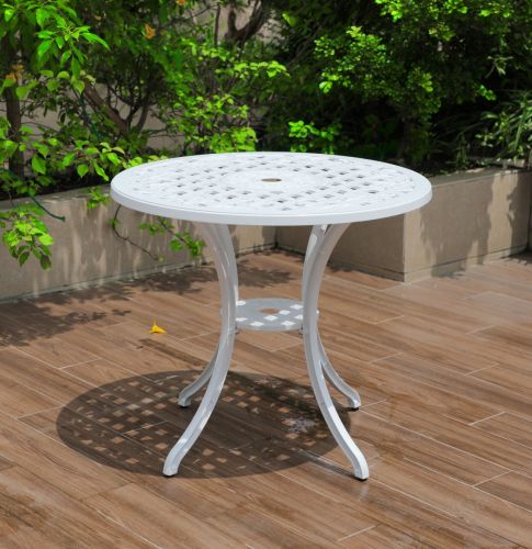 Remy Aluminium Table White