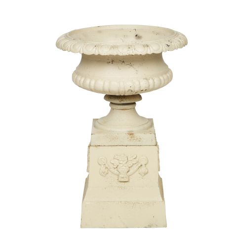 Tuscan Cast Iron Urn & Base Set