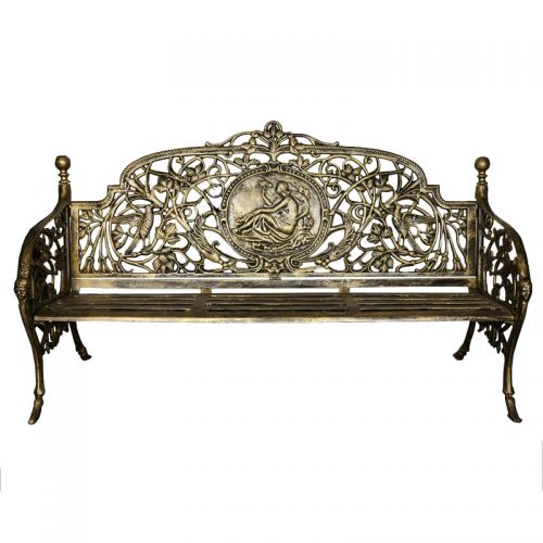 Large Cameo Cast Iron Bench