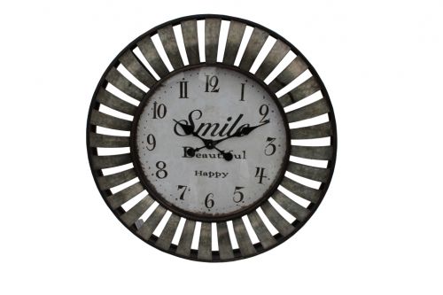 Viking Round Metal Clock